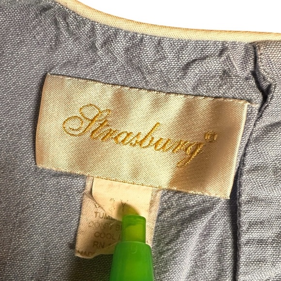 Strasburg Blue Chambray Sleeveless Kite Embroidered Sundress Dress 3T - Picture 6 of 7